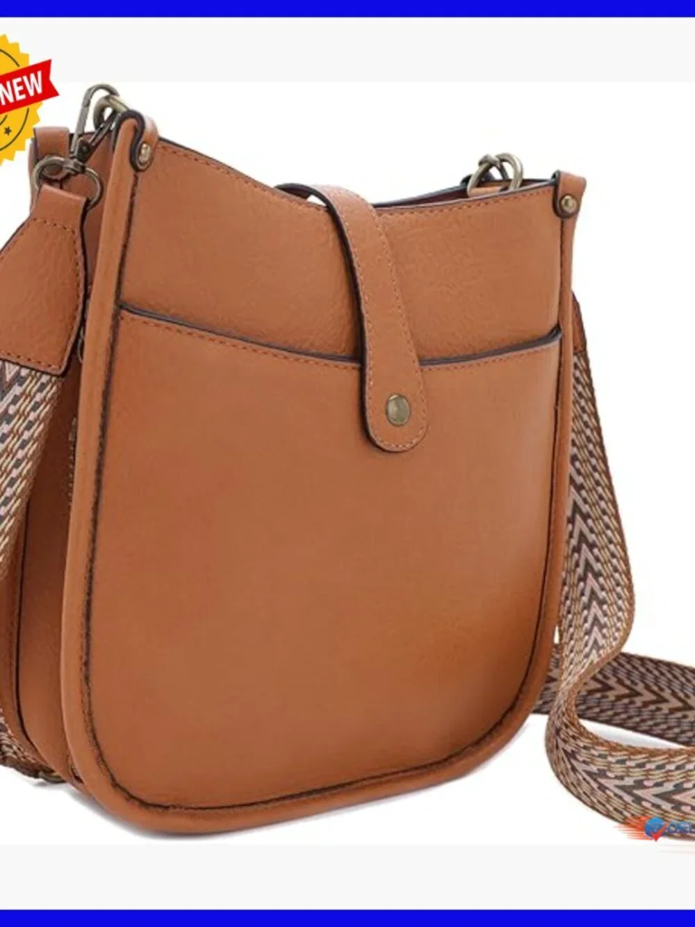 Concealed Carry Crossbody Hobo Bag with Lock & Key, Faux Leather